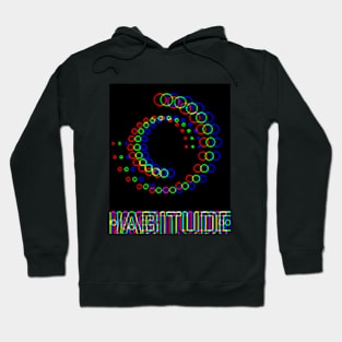 Custom Glitch Habitude Logo Front and Back Hoodie